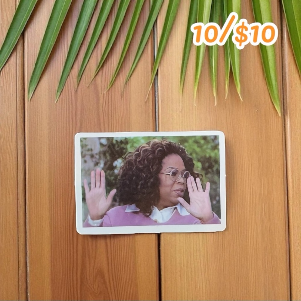 Funny Oprah Hands Up Meme Sticker – Waterproof Vinyl